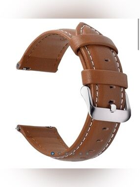 FULMOSA - Premium Brown Leather Watch Strap with Silver Buckle